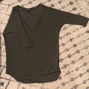Express army green short sleeve shirt